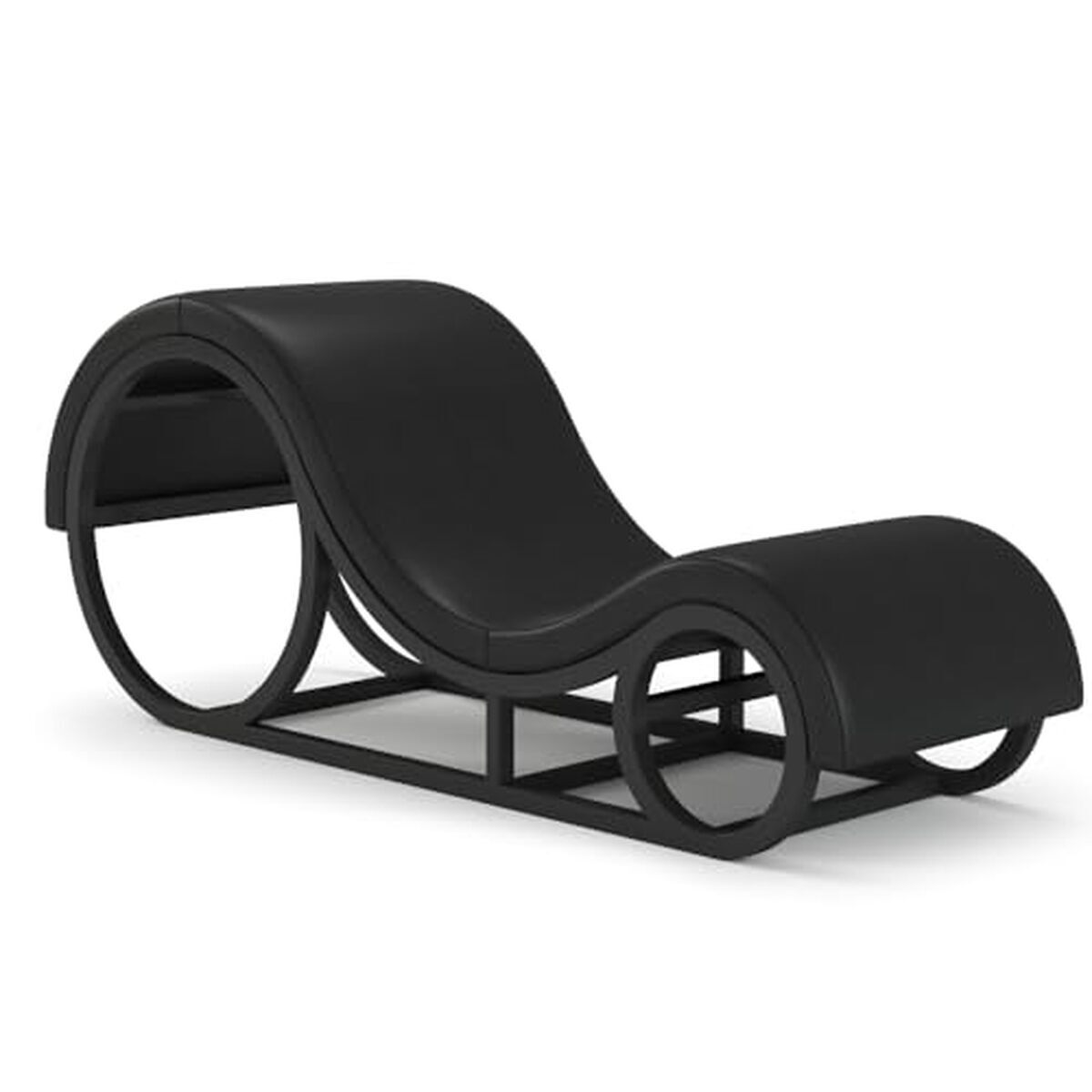 Avis sur le fauteuil tantra élégant en cuir synthétique noir