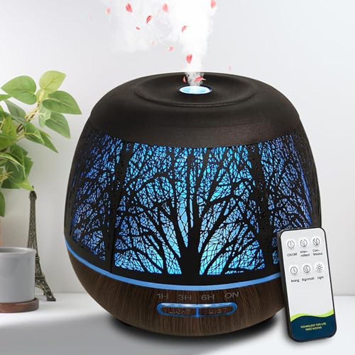 Test : diffuseur d'huiles essentielles 400 ml avec télécommande et lumière LED