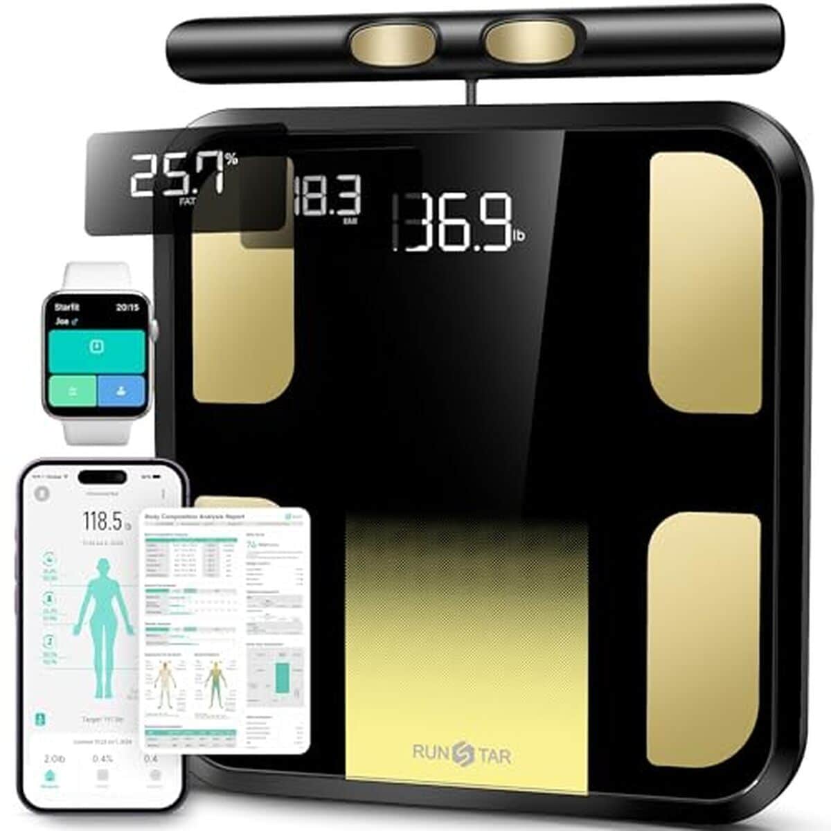 Test du pèse-personne intelligent RunSTAR Balance : 28 mesures corporelles