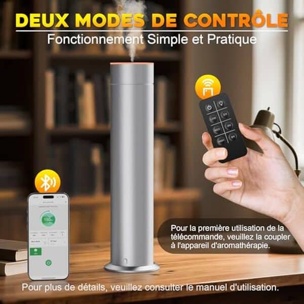 Découvrez notre test complet du diffuseur d'huiles essentielles 150ml : fonctionnalités innovantes, télécommande pratique et app intelligente. Améliorez votre bien-être au quotidien  !