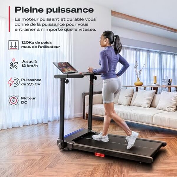 Découvrez le tapis de course Sportstech sProRun : un modèle pliable alliant performance et praticité pour des séances de course optimales à domicile