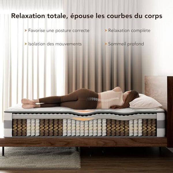 Découvrez notre analyse détaillée du matelas Homavo 140x190 cm à ressorts ensachés : confort optimal, maintien parfait et avis d'experts pour choisir le meilleur sommeil.
