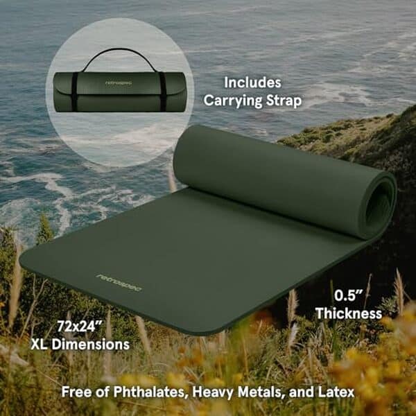 Découvrez le confort et l'efficacité du tapis de yoga Retrospec Solana 1, 3 cm : un accessoire antidérapant idéal pour vos séances de yoga et de méditation.