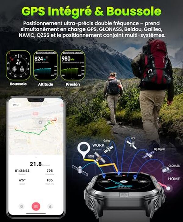 Découvrez le test complet de la montre connectée militaire GPS Joautrial avec écran AMOLED, ses fonctionnalités avancées et son design robuste pour les aventuriers modernes.