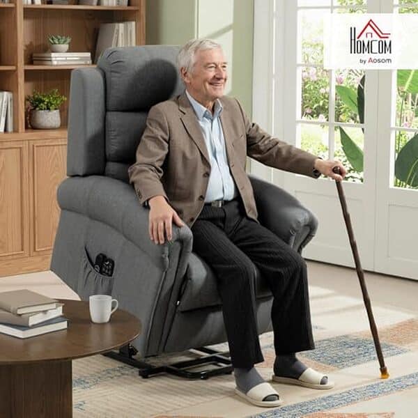 Découvrez notre évaluation du fauteuil releveur électrique HOMCOM : confort optimal avec ses fonctions massage et chauffage intégrées pour un bien-être assuré
