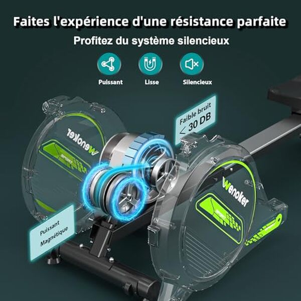 Découvrez notre test détaillé du rameur magnétique pliable Wenoker : confort, puissance et efficacité pour votre entraînement à domicile. Avis complet et recommandations. 