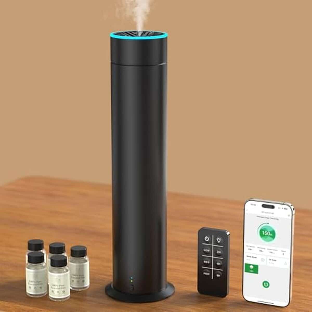 Test diffuseur huiles essentielles 150ml avec télécommande et app intelligente