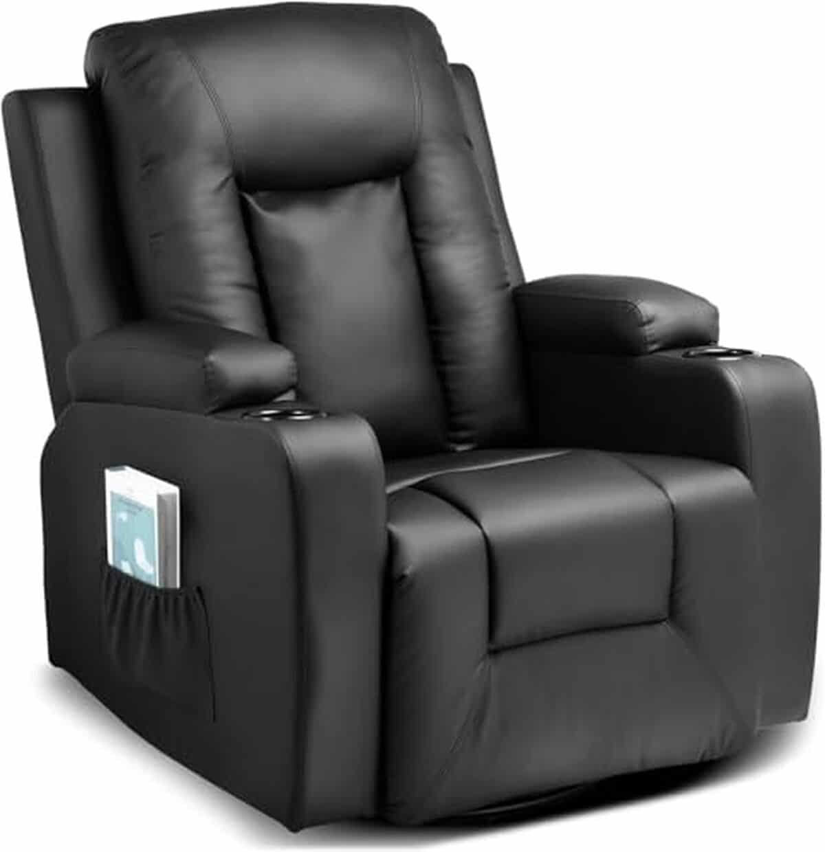 Test du fauteuil de relaxation Comhoma pivotant 360° noir