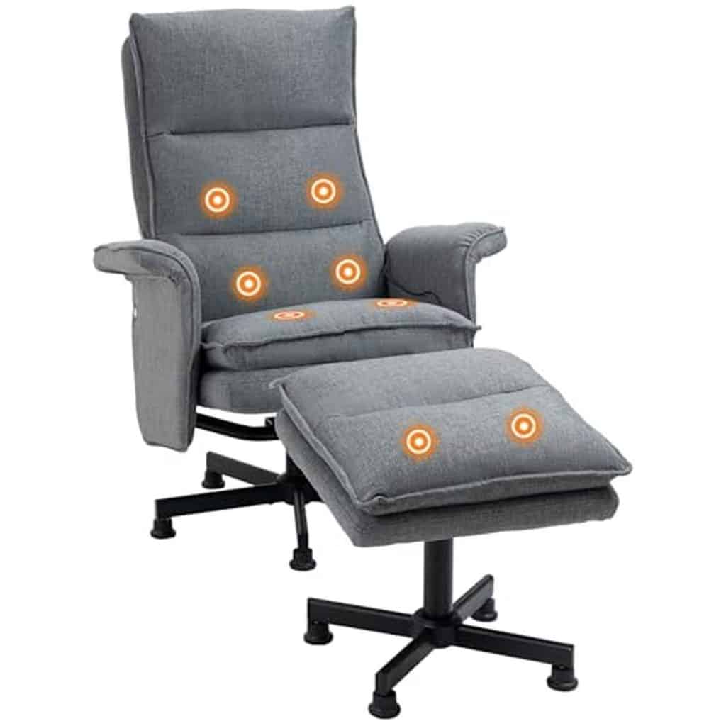 Test du fauteuil massant électrique Homcom Relaxant avec repose-pieds 8 zones de massage