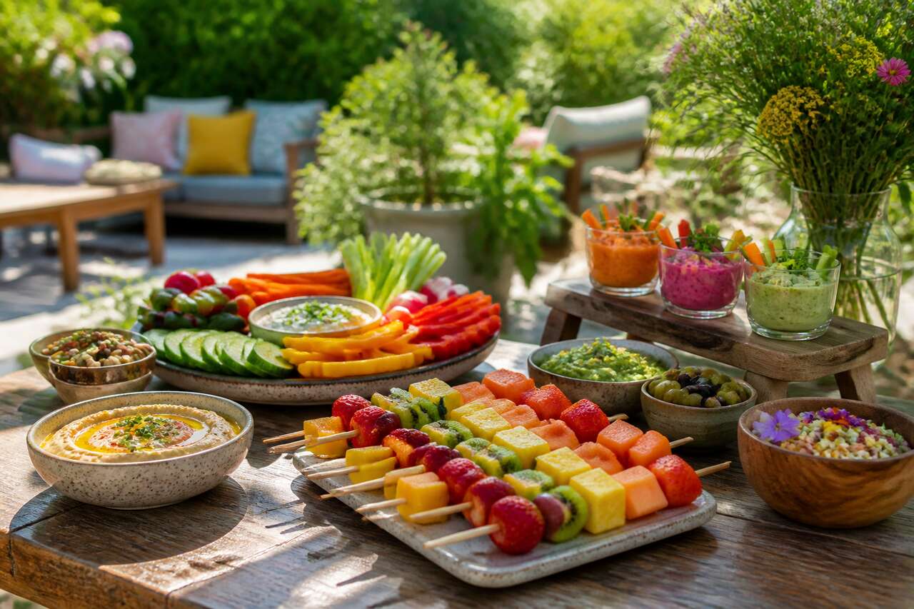 Snacks healthy pour un apéro d'été réussi