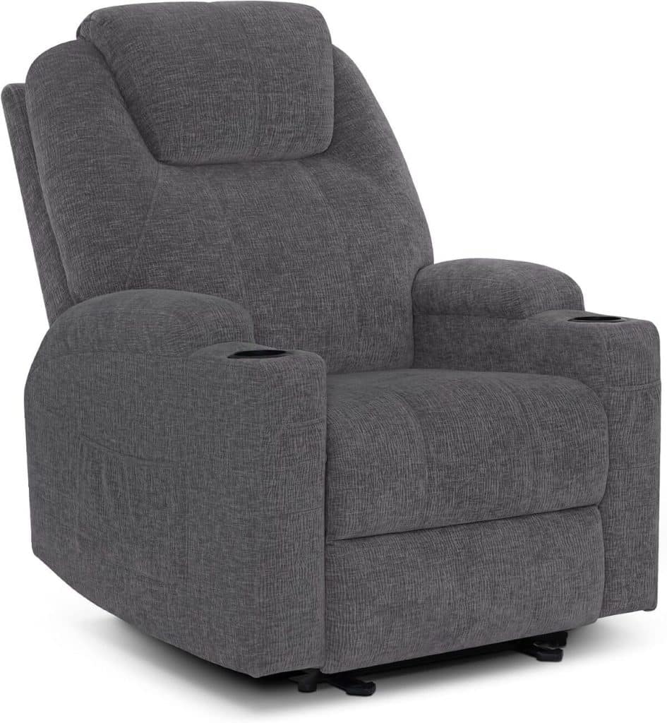 Test M MCombo : fauteuil relaxation électrique 7061 gris chenille